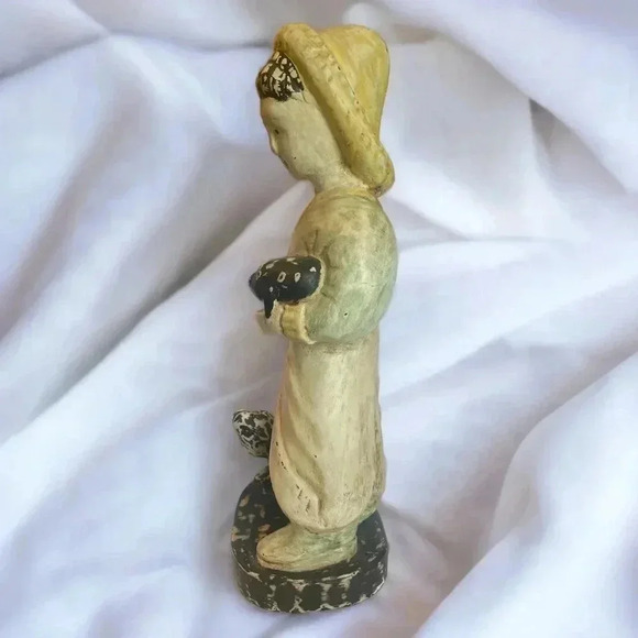 Vintage Japanese Hand Carved Wooden Figurine - Picture 5 of 5